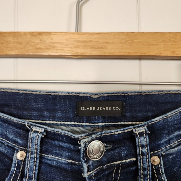 Silver Jeans Calley Skinny Dark Wash Stretchy High Waisted Rise Hi-Rise 25 - Picture 6 of 12